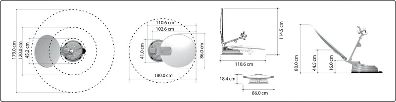 Carbest Multi-Sat X85 Single Sat-Anlage 85 cm