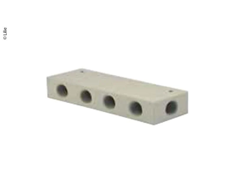 LILIE Wasserverteilblock 6x3/8" hellgrau