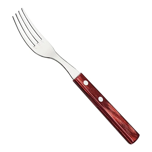 Vilica za zrezek | Tramontina | Iz nerjavnega jekla z lesenim ročajem | Primerna za pomivalni stroj | 19 cm