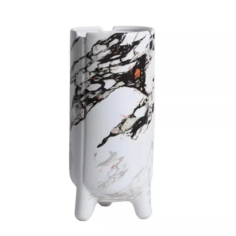 Künstlerische von Marmor inspirierte dekorative Vase