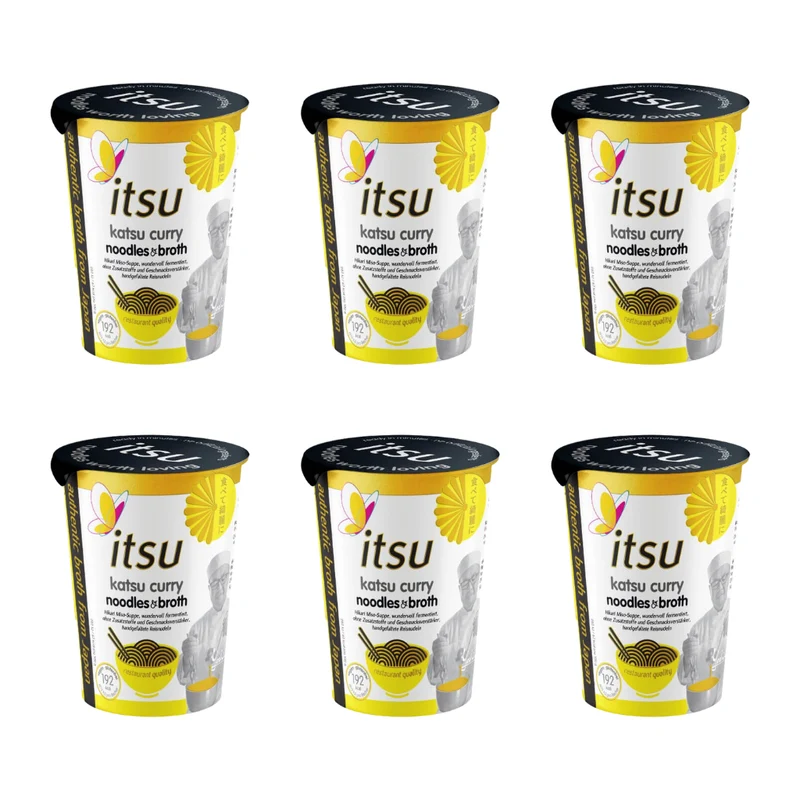 6x63g itsu Instant Noodle Cup Katsu Curry