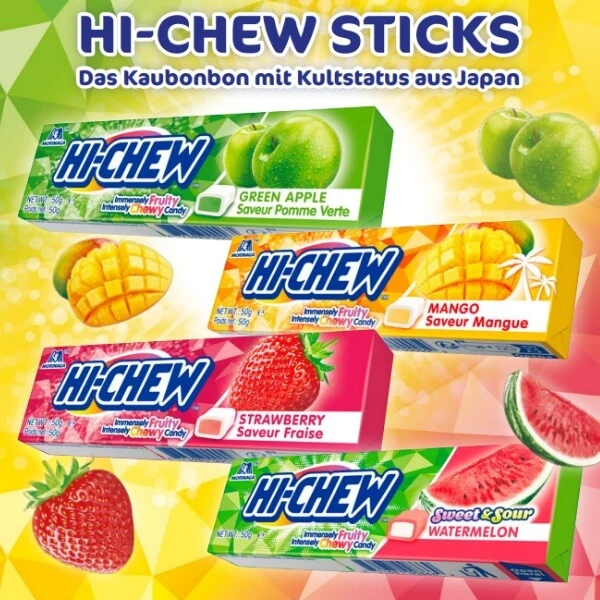 HI-CHEW Kaubonbon Stick Probierpaket (4x50g)
