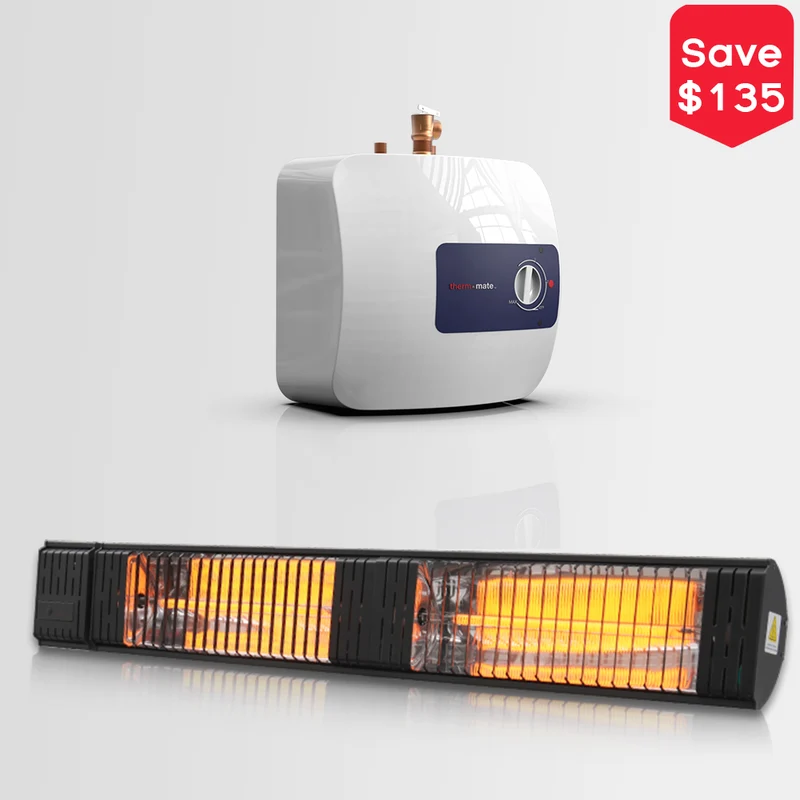 Patio Heater - 3000W & Storage Water Heater - 2.5 Gallon