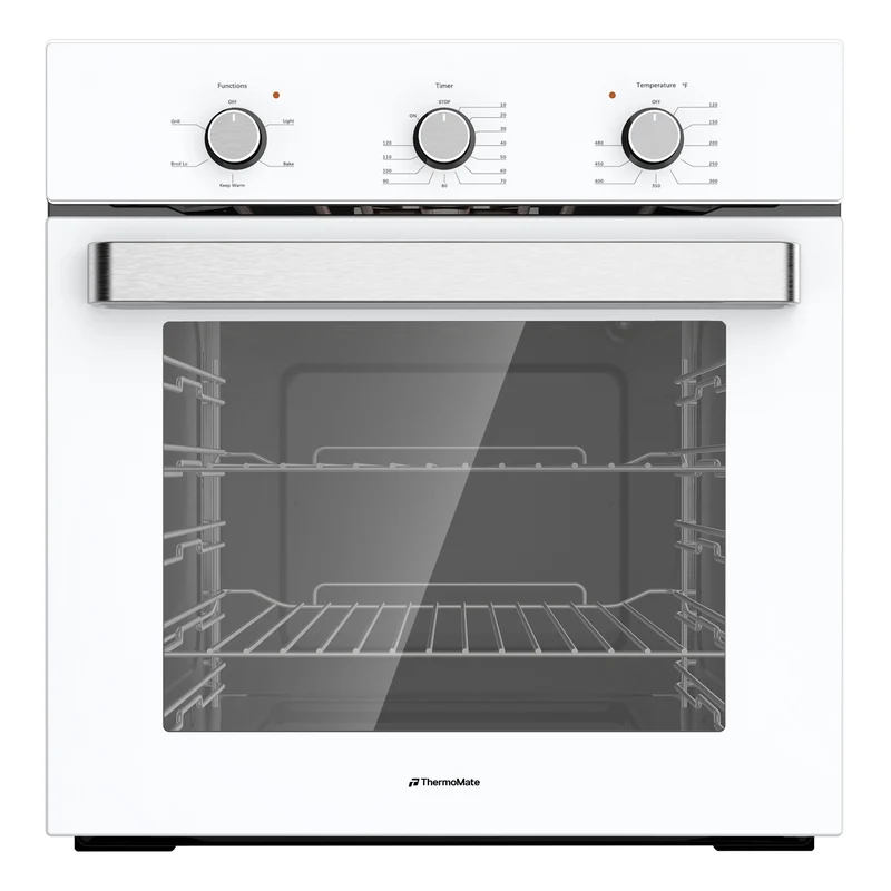 24'' Built-in White Electric Wall Oven - 5 Cooking Functions