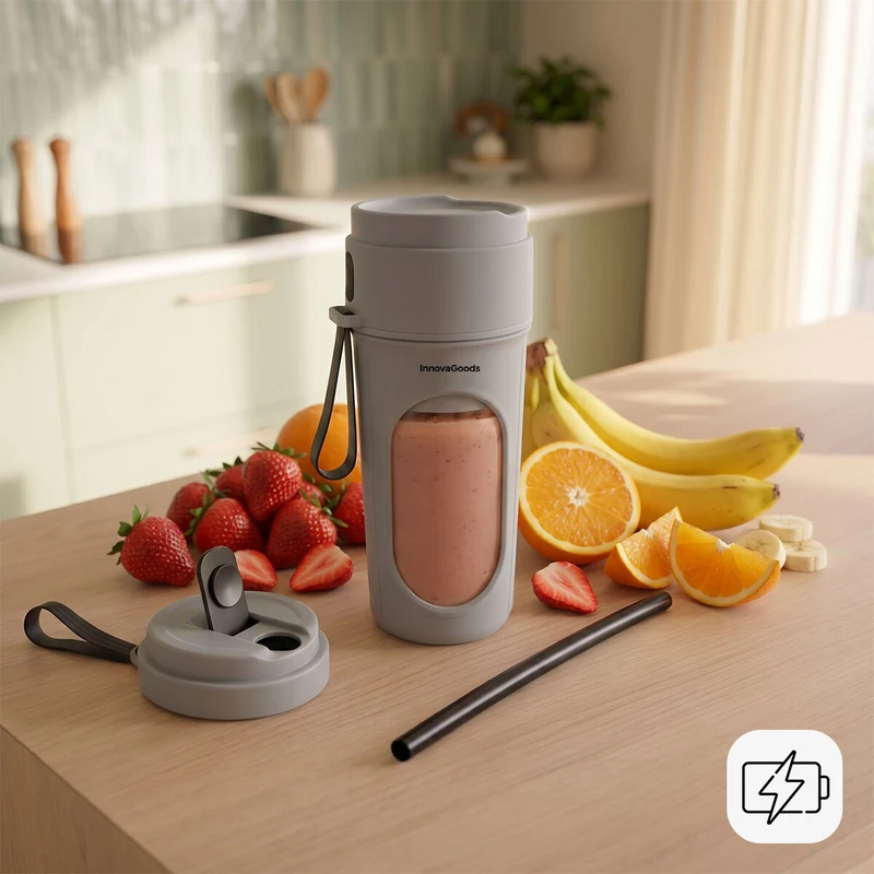 Batidora de Vaso Individual Portátil Recargable Wellsy InnovaGoods