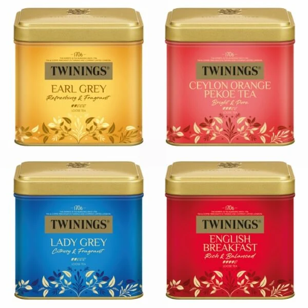 Twinings Tee - 4x100g Schwarztee Probierpaket - Loser Tee in der Dose