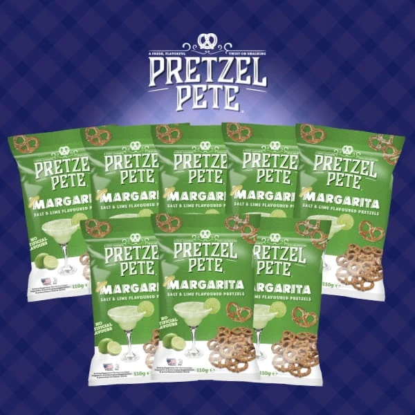 Pretzel Pete Margarita Salt & Lime Brezeln - 8x110g