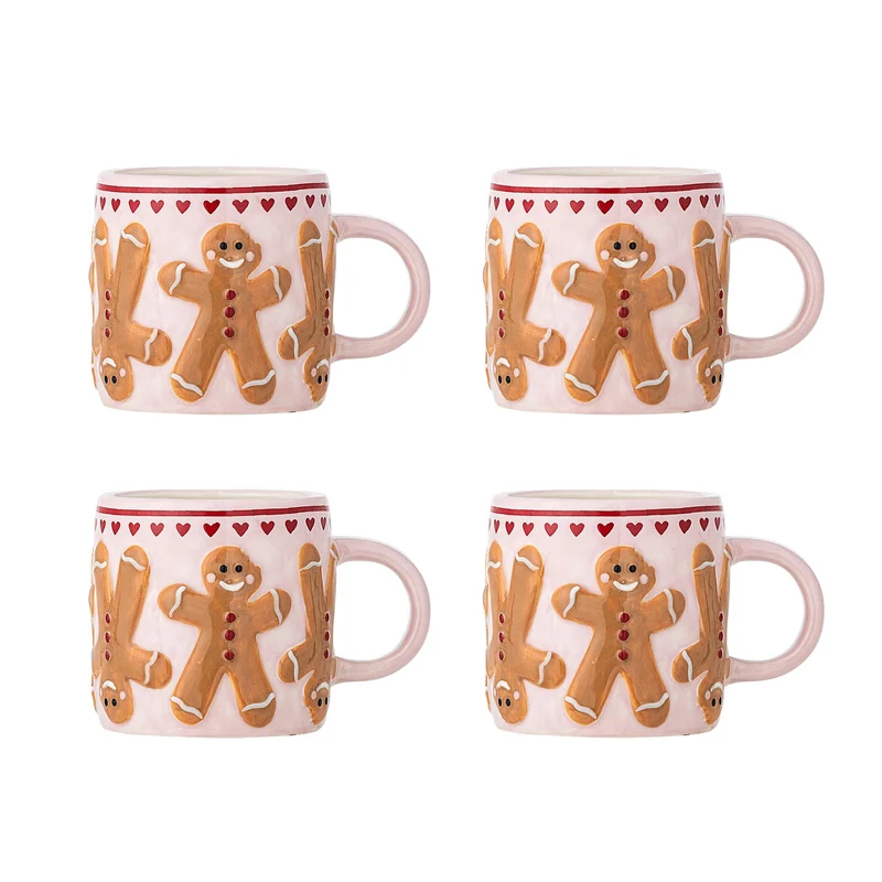 Binna Tasse, Rose, Steingut