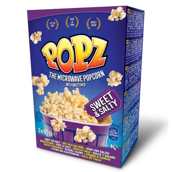 POPZ Mikrowellen Popcorn Süß & Salzig - 255g