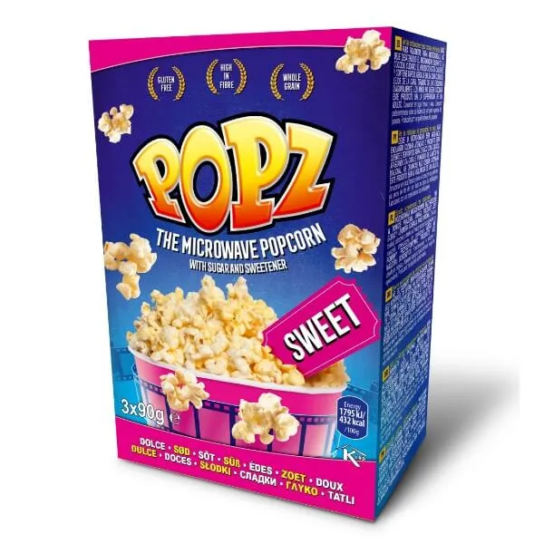POPZ Mikrowellen Popcorn Süß - 270g