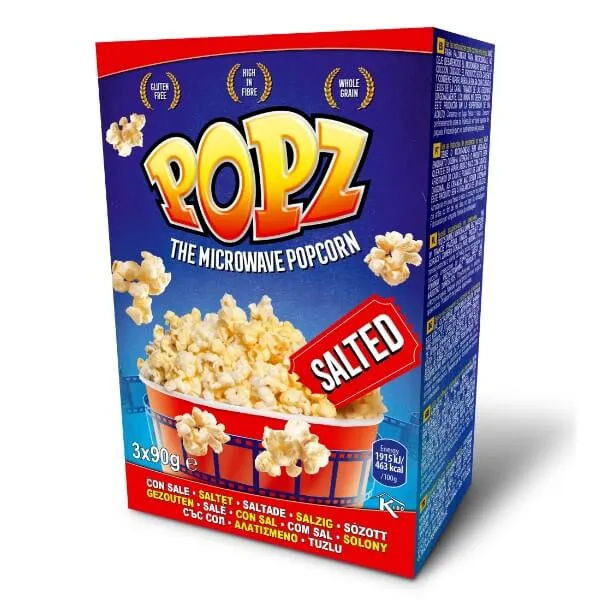 POPZ Mikrowellen Popcorn Salzig - 270g