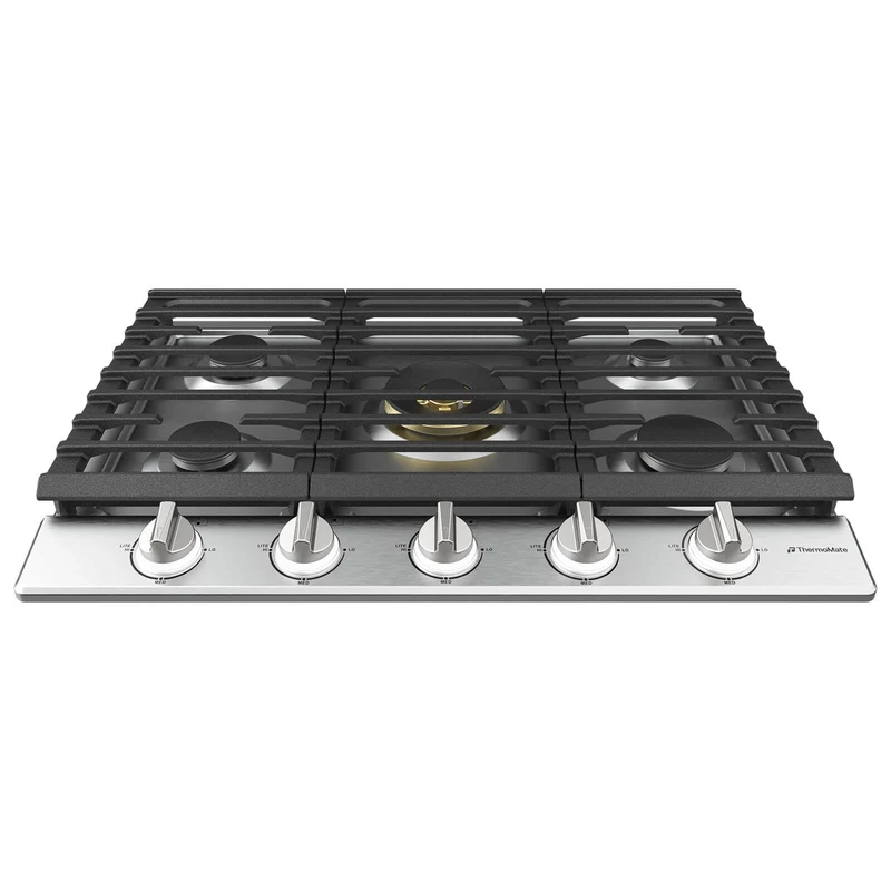30" 5-Burner Gas Cooktop, 52,000 BTU, NG/LPG Convertible