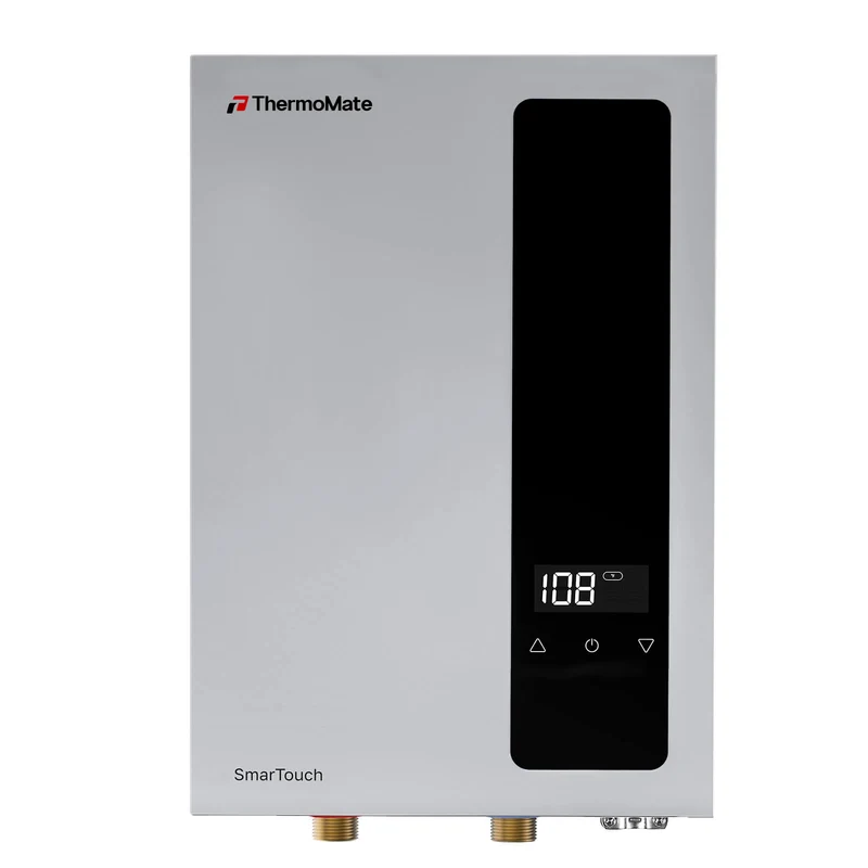 14kW Touch Control Electric Tankless Water Heater – 240V, Self-Modulating