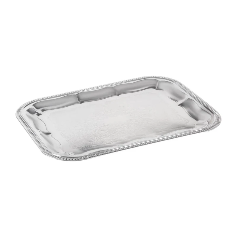 Pladenj za postrežbo za enkratno uporabo 41x31cm | APS | Kromiran z reliefnim robom