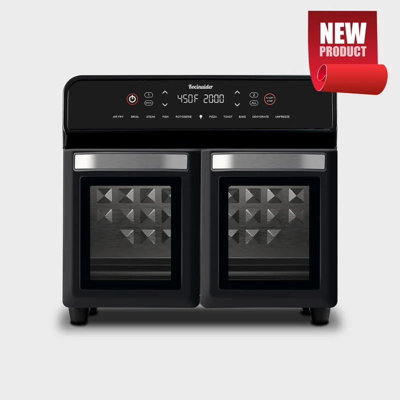Kocinaider 24QT Dual Air Fryer Toaster Oven With Rotisserie