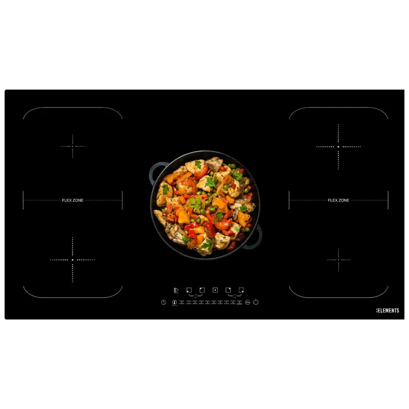Induktionskochfeld 90 cm mit 2 Flexzonen und PowerBoost