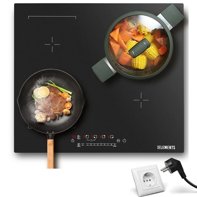 Induktionskochfeld 60 cm mit Plug & Play, Flexzone und AntiScratch