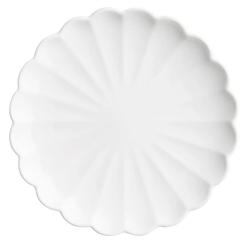 Bloom krožniki z valovito obliko komplet 6 beli 175mm | Olympia