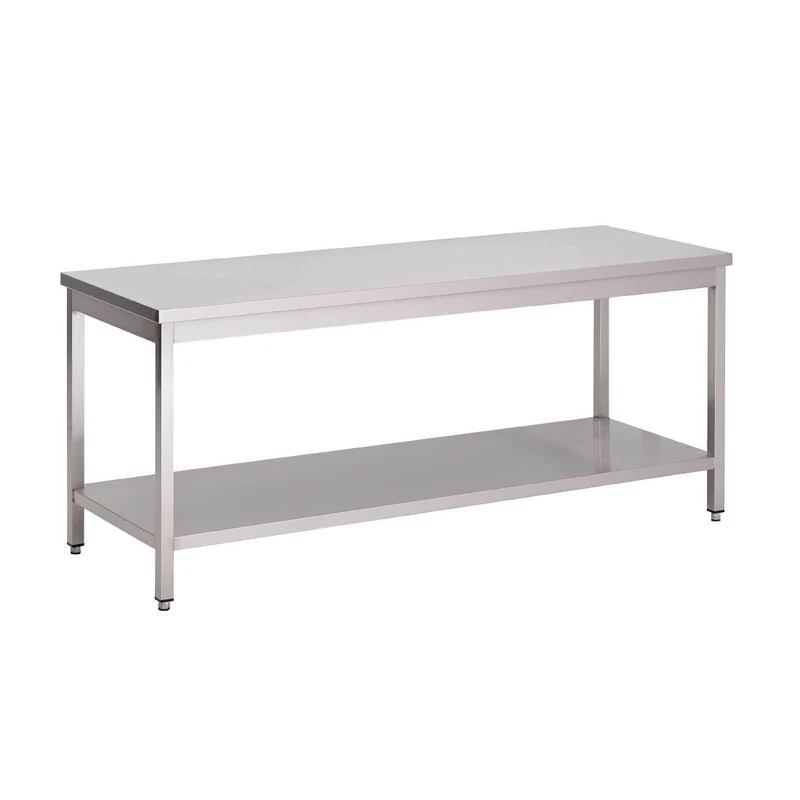 Delovna miza iz nerjavnega jekla z odlagalno polico | Gastro M | 85x180x70cm | AISI 304