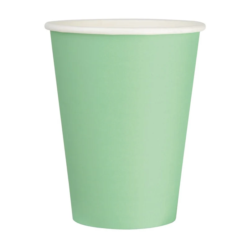 Reciklirane enostenske skodelice za kavo turkizne 340ml komplet 1000 | Fiesta