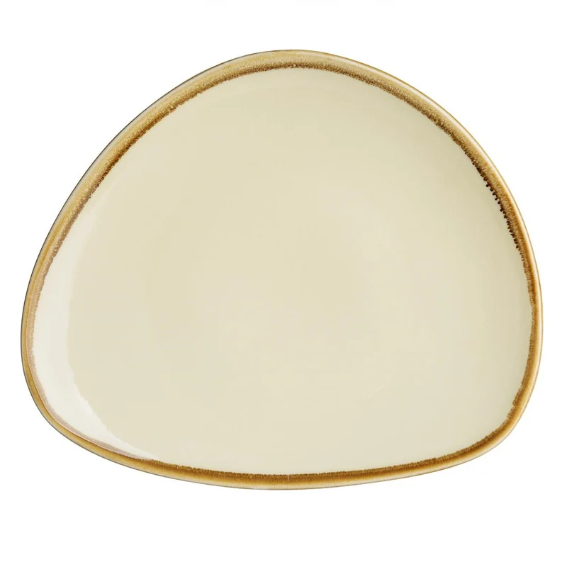 Trikotni krožniki Sandstone 23cm komplet 6 | Olympia Kiln Porcelain