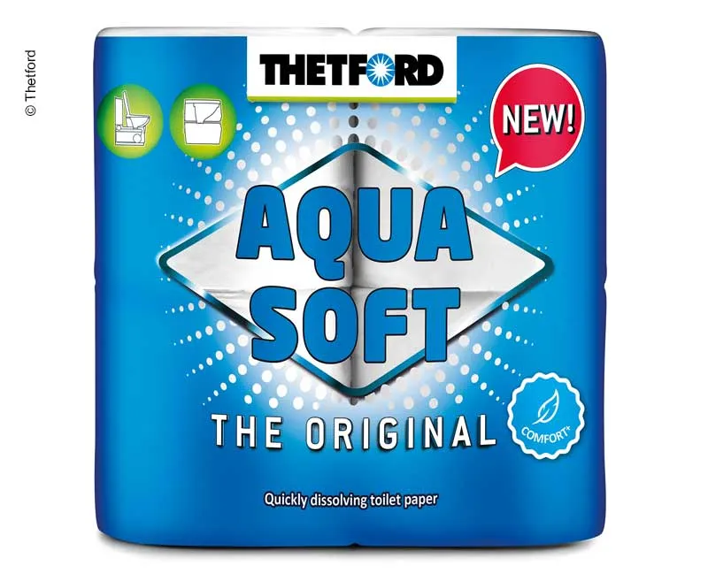 WC-Papier, Toilettenpapier, Aqua Soft, 4 Rollen