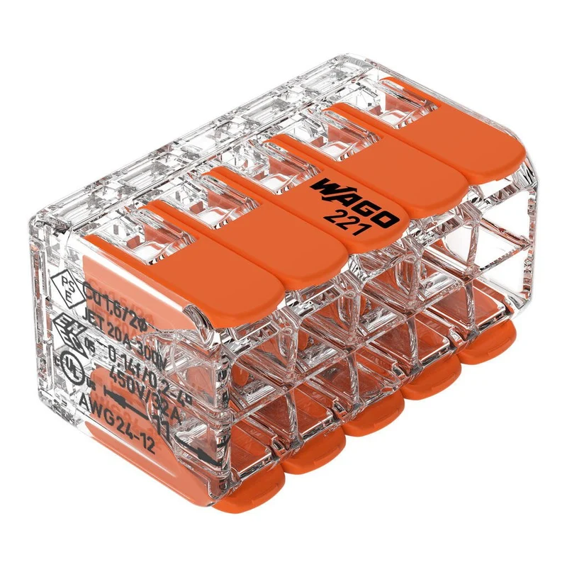 WAGO 221-420 Splicing Connector with Levers 10-Conductor 4 mm² Pack of 15