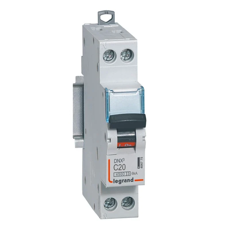 Legrand 406775 DNX3 4500 MCB 1P+N C20A 230V 4.5kA 1 Module
