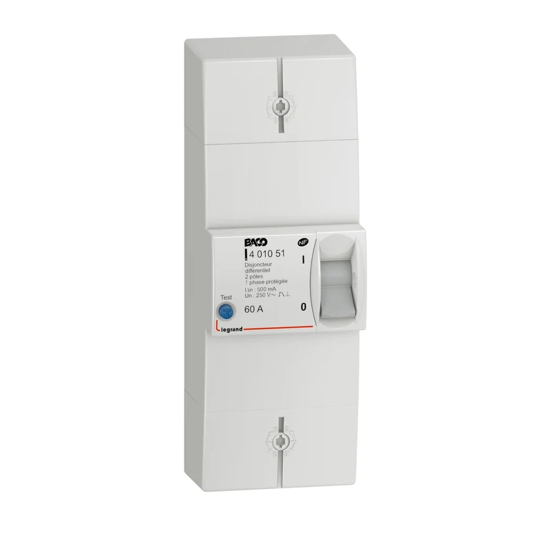 Legrand 401051 Enedis Differential Circuit Breaker 2P 60A 500mA