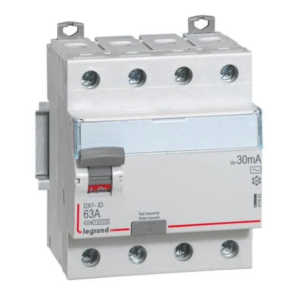Legrand 411662 DX3 RCCB 4P 63A 30mA Type AC 230/400V