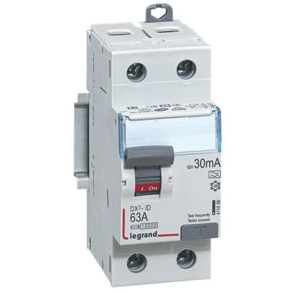 Legrand 411556 DX3 RCCB 2P 63A 30mA Type A 230V