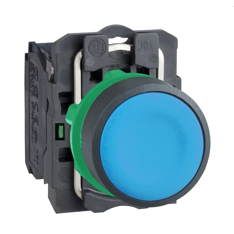 Schneider XB5AA61 Harmony XB5 Flush Push-Button 22mm Blue 1NO