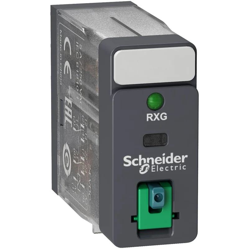 Schneider RXG22BD interface plug-in relay - Zelio RXG - 2C/O standard -24VDC-...
