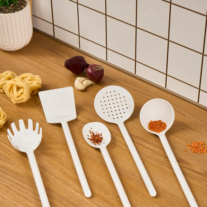 Karaca Simple 5-teiliges Küchenutensilien-Set, Weiß