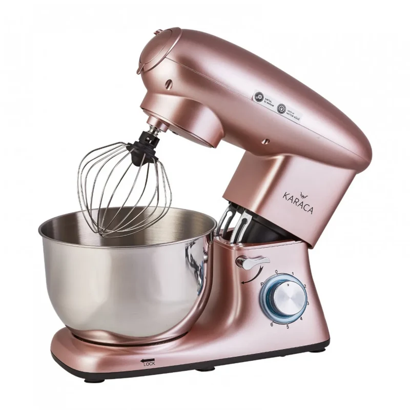 Karaca Multichef Küchenmaschine mit Fleischwolf 1400W in Rosegold
