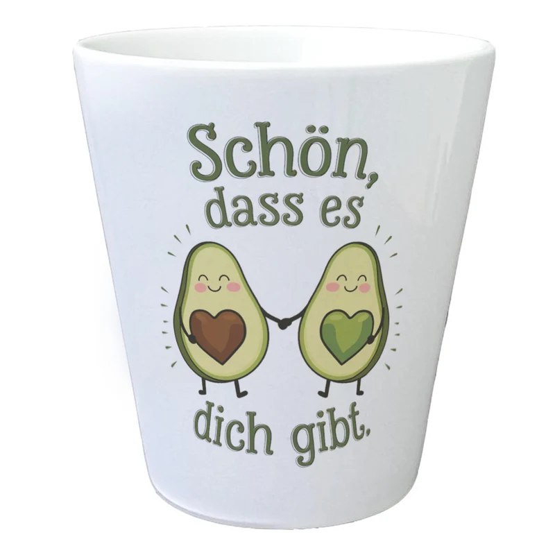 Avocado Herzkerne Blumentopf Schön dass es Dich gibt