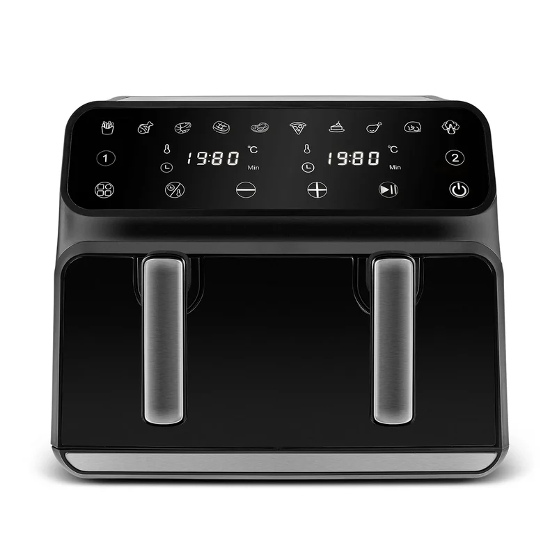 Karaca Multifry XXXL 9 Liter Airfryer Mit Einer Kammer, Trennwand und Glasfenster