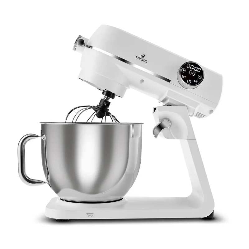 Karaca Multichef Artisan Digitale Anzeige 7 Liter Gusseisen Standmixer Perlweiß 1800W