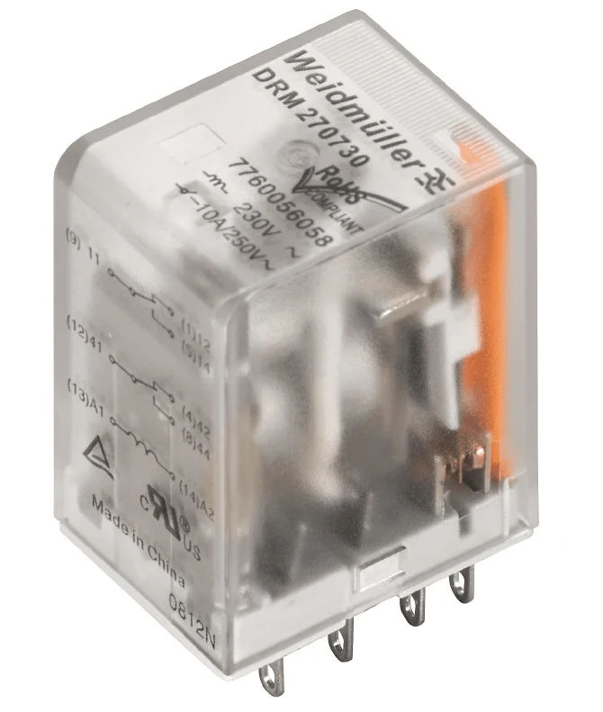 Weidmuller 7760056079 DRM570024 Relay 4CO 24V DC 5A DIN Rail