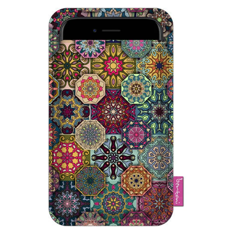 Bertoni Smartphone-Tasche, aus ökologischem Filz, 105x195 mm, Valencia-Muster, EE0024