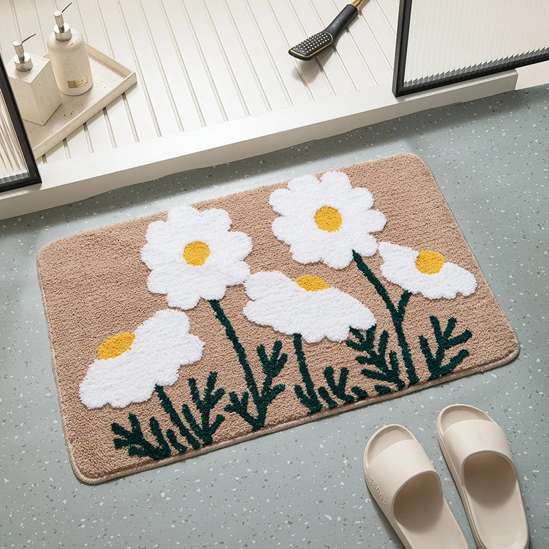 Weiche Baumwoll-Blumen-Badematte