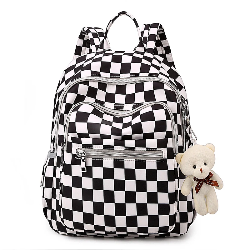 Schachbrettmuster Rucksack Karnz
