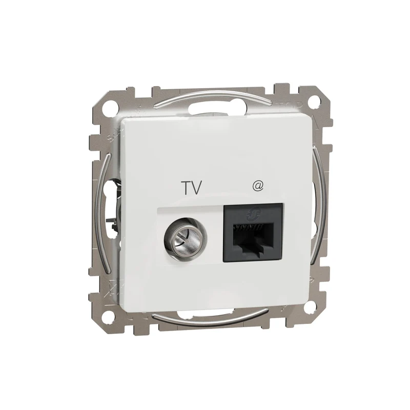 Schneider SDD111469T Sedna TV+RJ45 Cat6 Combined Socket White