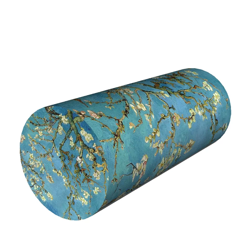 Nackenkissen Lendenrolle 40x15cm Kissen Stützkissen Rolle Thermoaktiver Schaum Rollenkissen Almond