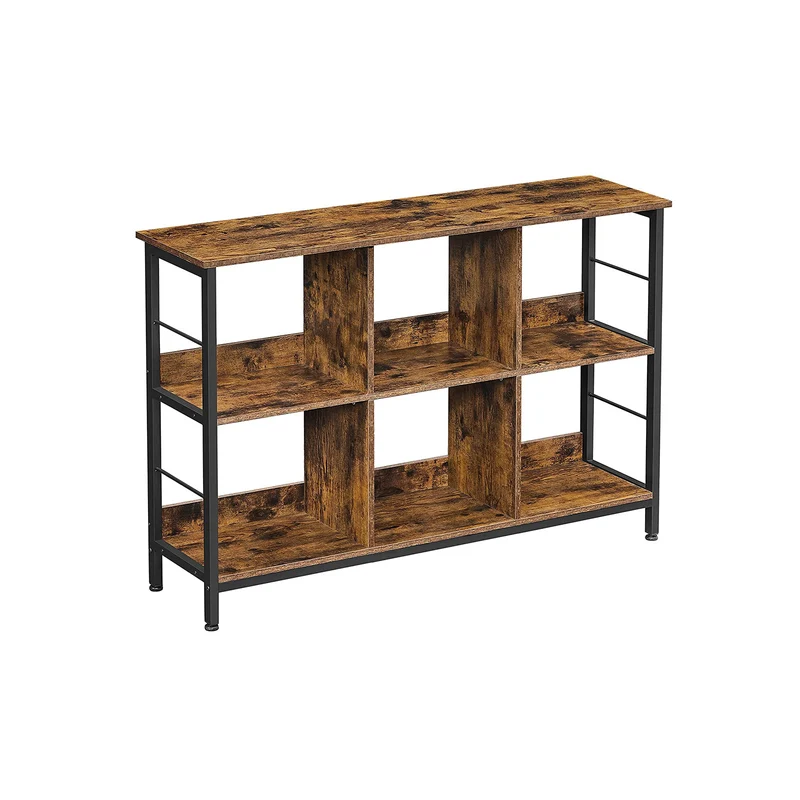 Industriestil Bücherregal Vintagebraun-Schwarz