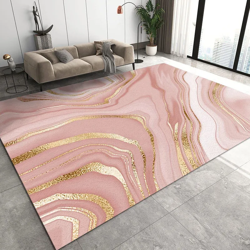 Luxuriöser marmor-inspirierter Teppich