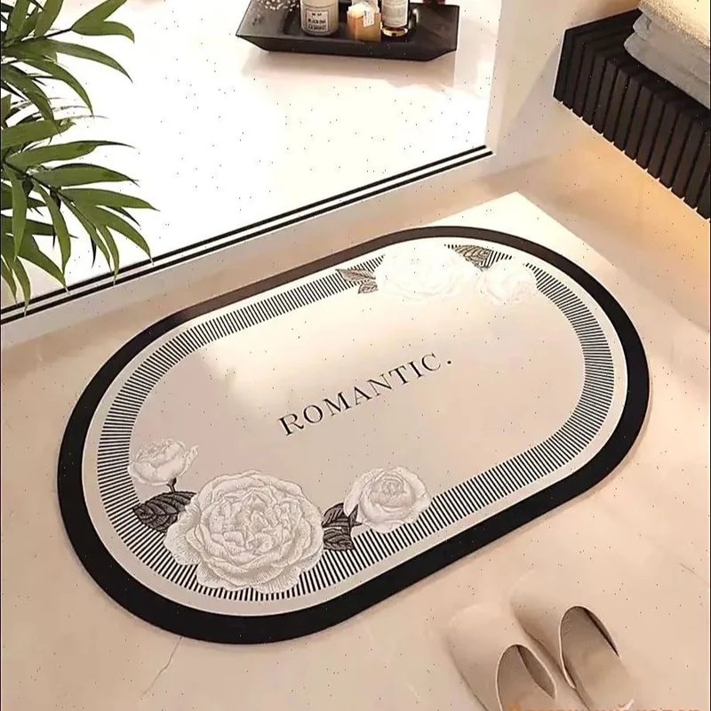 Elegante Florale Badmatte