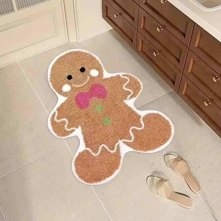 Niedlicher Lebkuchen-förmiger Badteppich