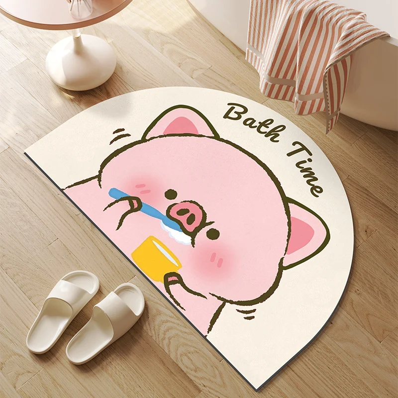 Niedliche Badezeit Schweineförmige Badematte