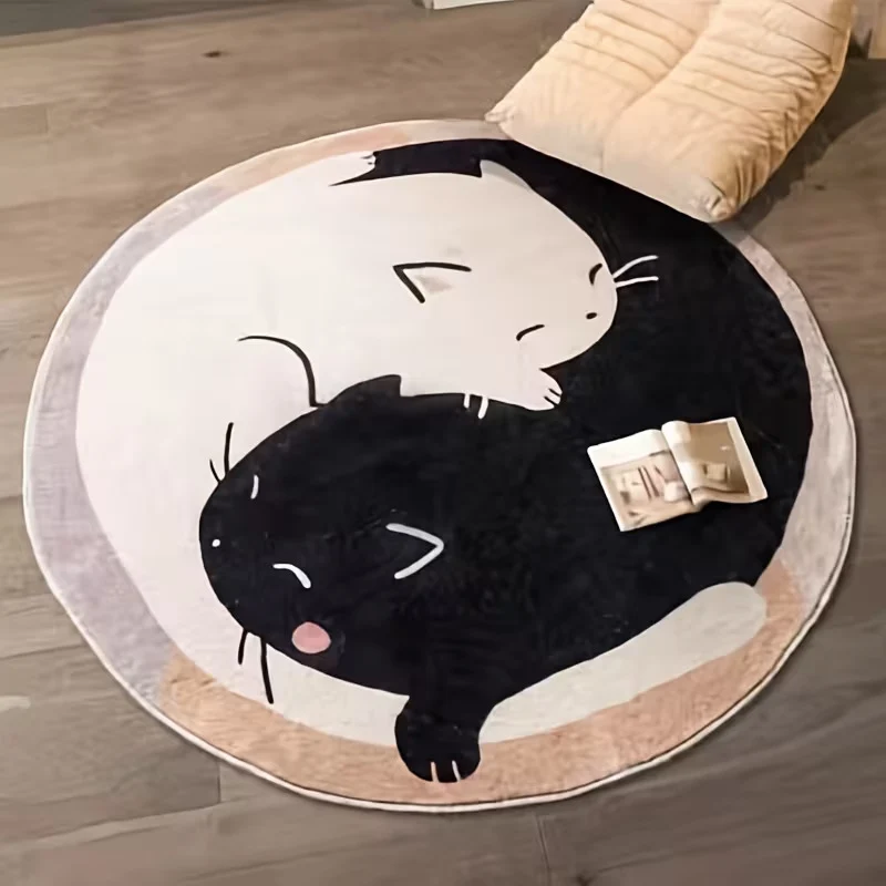 Katze-Themen runder Teppich